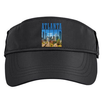 Atlanta Skyline ATL Georgia Vintage Pride Adult Drive Performance Visor