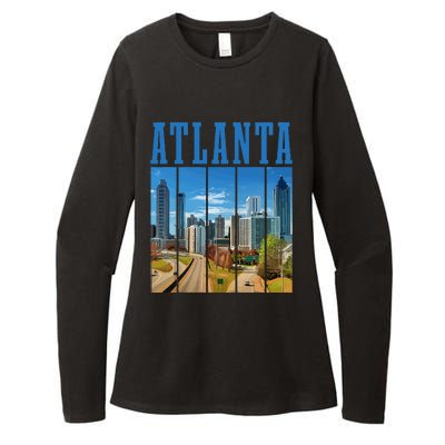 Atlanta Skyline ATL Georgia Vintage Pride Womens CVC Long Sleeve Shirt