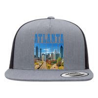 Atlanta Skyline ATL Georgia Vintage Pride Flat Bill Trucker Hat