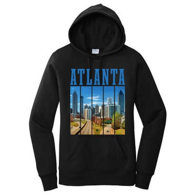 Atlanta Skyline ATL Georgia Vintage Pride Women's Pullover Hoodie