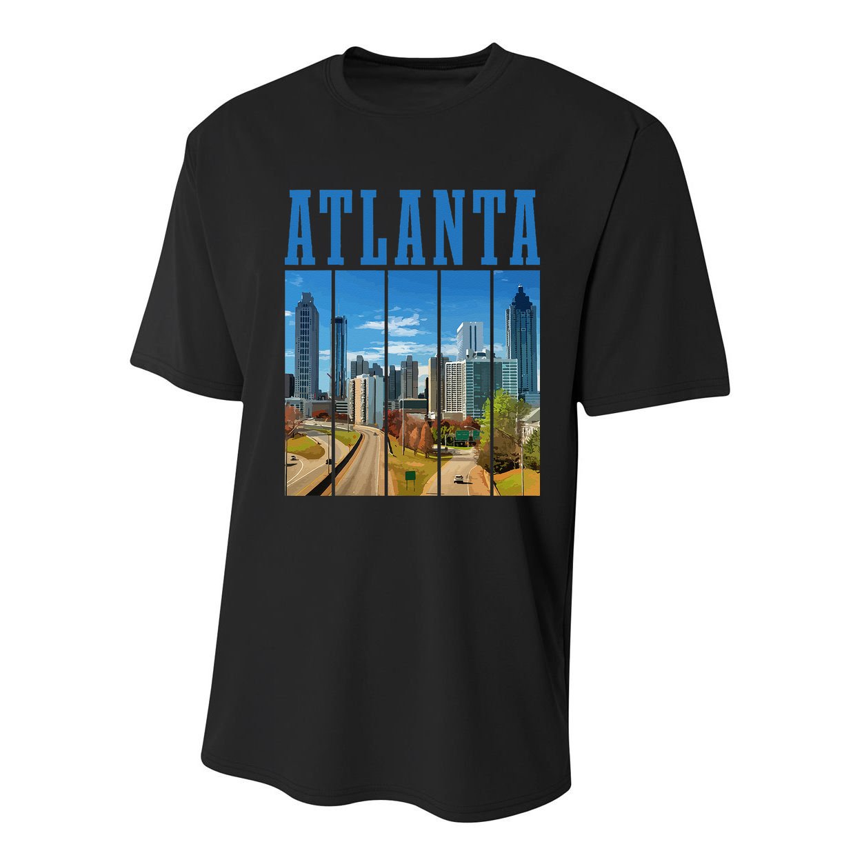 Atlanta Skyline ATL Georgia Vintage Pride Youth Performance Sprint T-Shirt