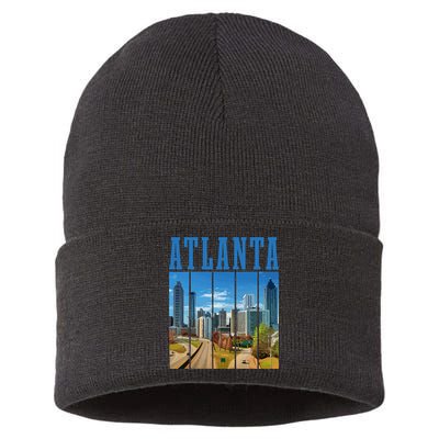 Atlanta Skyline ATL Georgia Vintage Pride Sustainable Knit Beanie