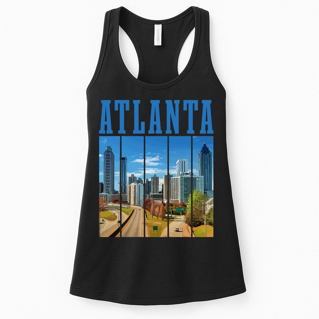 Atlanta Skyline ATL Georgia Vintage Pride Womens Tank Top