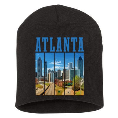 Atlanta Skyline ATL Georgia Vintage Pride Short Acrylic Beanie