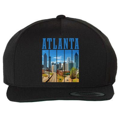 Atlanta Skyline ATL Georgia Vintage Pride Wool Snapback Cap