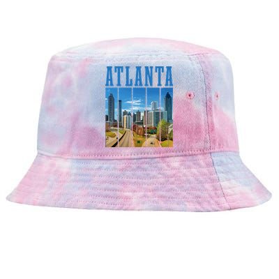 Atlanta Skyline ATL Georgia Vintage Pride Tie-Dyed Bucket Hat