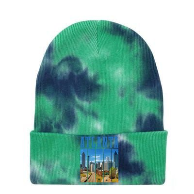 Atlanta Skyline ATL Georgia Vintage Pride Tie Dye 12in Knit Beanie