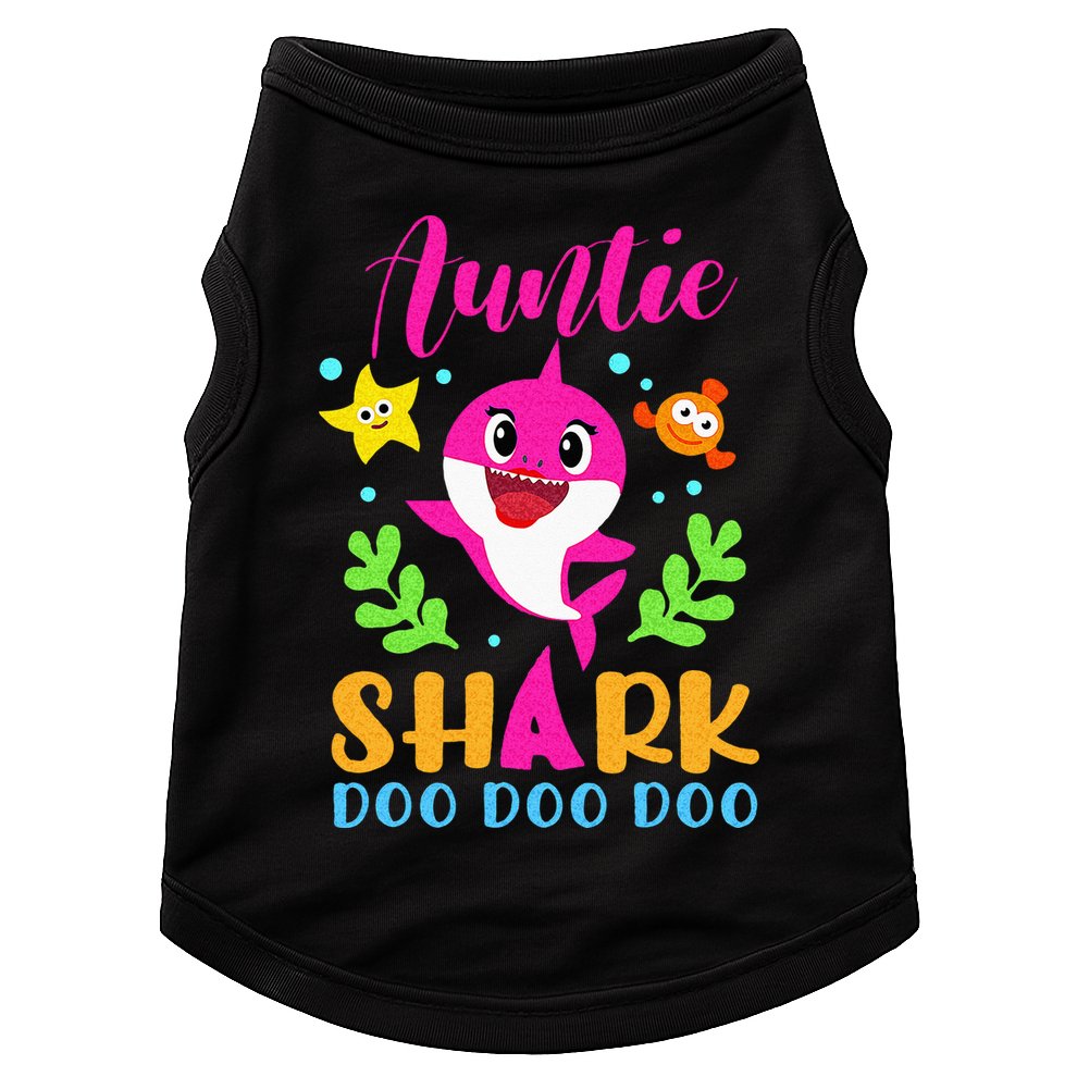 Auntie Shark Auntie Shark Lover Family Mothers Day Doggie Tank