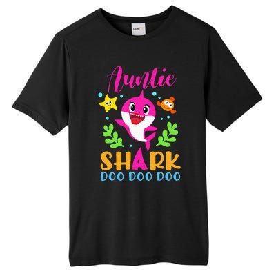 Auntie Shark Auntie Shark Lover Family Mothers Day Tall Fusion ChromaSoft Performance T-Shirt