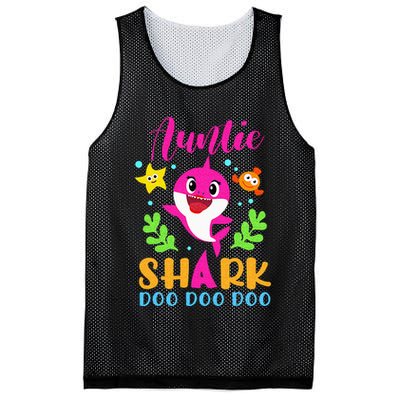 Auntie Shark Auntie Shark Lover Family Mothers Day Mesh Reversible Basketball Jersey Tank
