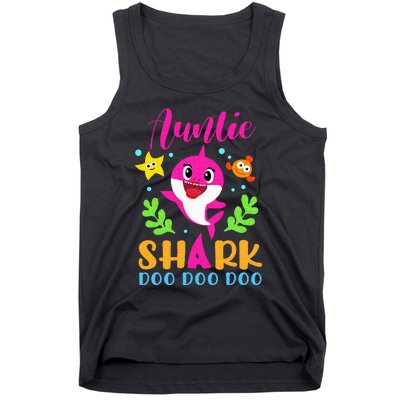 Auntie Shark Auntie Shark Lover Family Mothers Day Tank Top