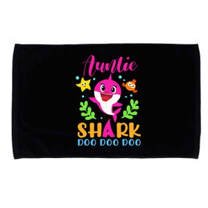 Auntie Shark Auntie Shark Lover Family Mothers Day Microfiber Hand Towel