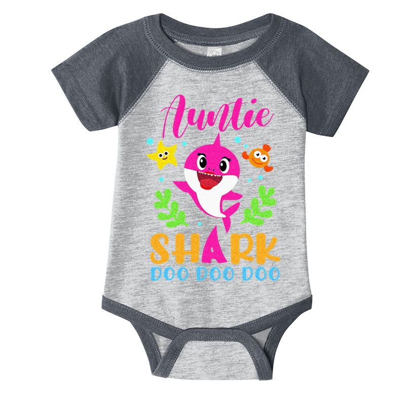 Auntie Shark Auntie Shark Lover Family Mothers Day Infant Baby Jersey Bodysuit