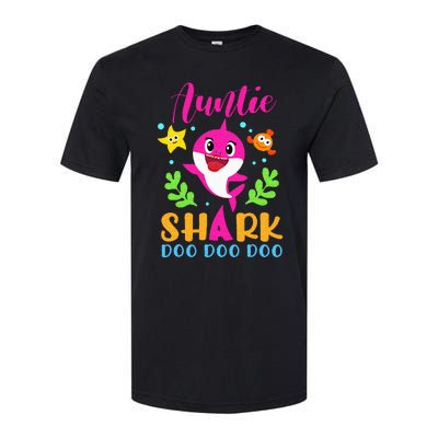 Auntie Shark Auntie Shark Lover Family Mothers Day Softstyle® CVC T-Shirt