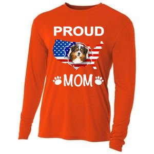 Australian Shepherd Aussie Australian Proud Patriot Mom Gift Cooling Performance Long Sleeve Crew