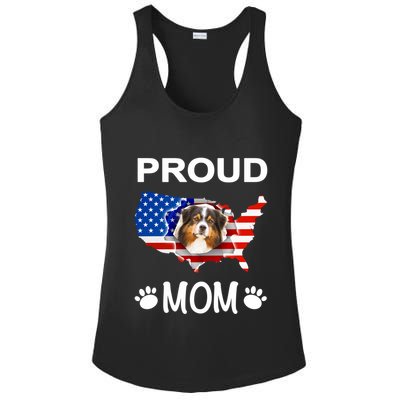 Australian Shepherd Aussie Australian Proud Patriot Mom Gift Ladies PosiCharge Competitor Racerback Tank