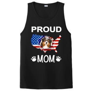 Australian Shepherd Aussie Australian Proud Patriot Mom Gift PosiCharge Competitor Tank