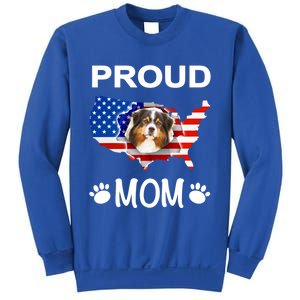 Australian Shepherd Aussie Australian Proud Patriot Mom Gift Sweatshirt