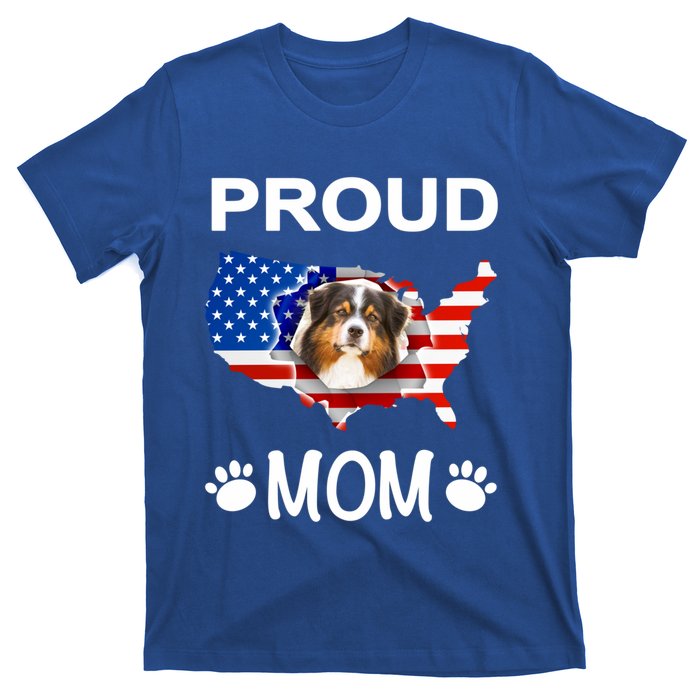 Australian Shepherd Aussie Australian Proud Patriot Mom Gift T-Shirt