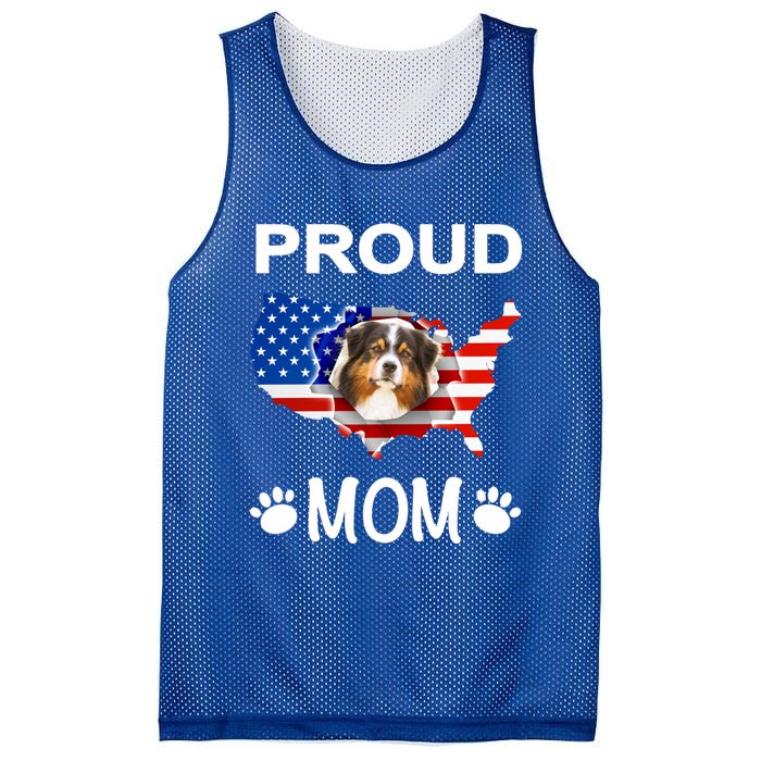 Australian Shepherd Aussie Australian Proud Patriot Mom Gift Mesh Reversible Basketball Jersey Tank