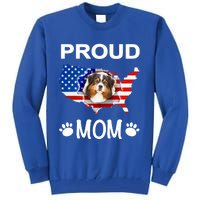 Australian Shepherd Aussie Australian Proud Patriot Mom Gift Tall Sweatshirt