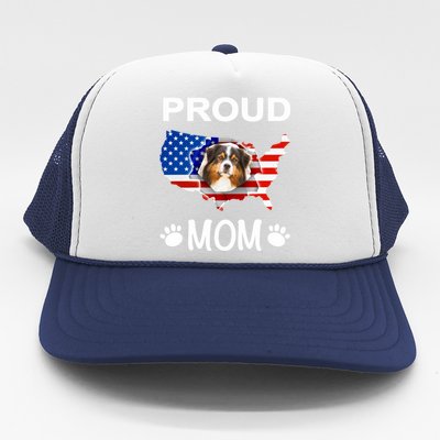 Australian Shepherd Aussie Australian Proud Patriot Mom Gift Trucker Hat