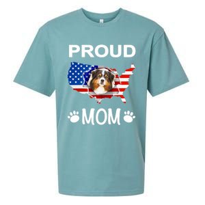 Australian Shepherd Aussie Australian Proud Patriot Mom Gift Sueded Cloud Jersey T-Shirt