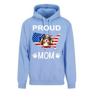 Australian Shepherd Aussie Australian Proud Patriot Mom Gift Unisex Surf Hoodie