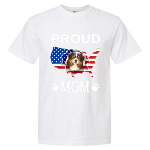 Australian Shepherd Aussie Australian Proud Patriot Mom Gift Garment-Dyed Heavyweight T-Shirt