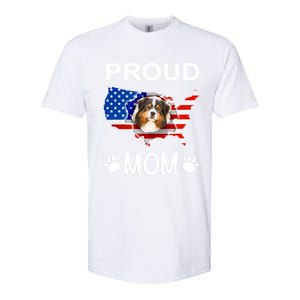 Australian Shepherd Aussie Australian Proud Patriot Mom Gift Softstyle CVC T-Shirt