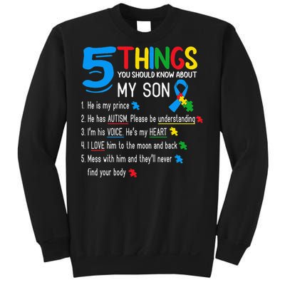 Autistic Son Autism Awareness Support For Mom Sweatshirt