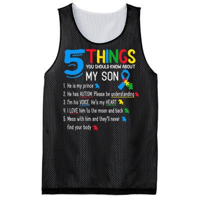 Autistic Son Autism Awareness Support For Mom Mesh Reversible Basketball Jersey Tank