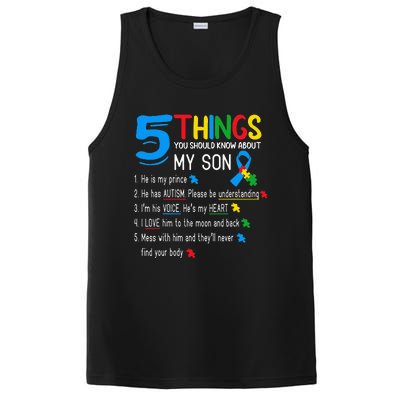 Autistic Son Autism Awareness Support For Mom PosiCharge Competitor Tank