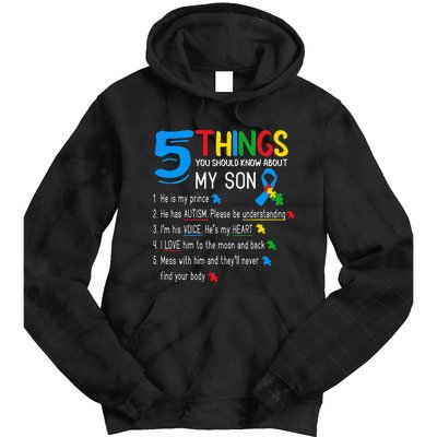 Autistic Son Autism Awareness Support For Mom Tie Dye Hoodie