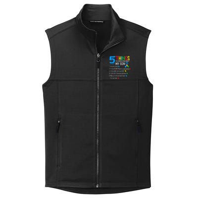 Autistic Son Autism Awareness Support For Mom Collective Smooth Fleece Vest