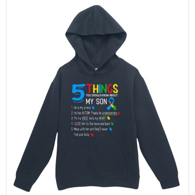 Autistic Son Autism Awareness Support For Mom Urban Pullover Hoodie