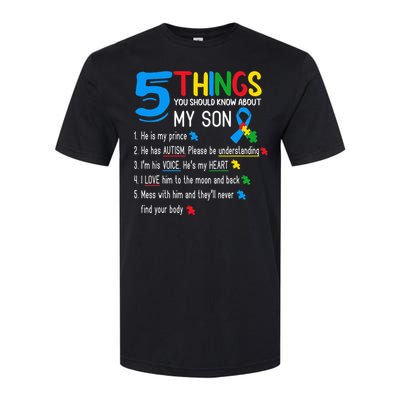 Autistic Son Autism Awareness Support For Mom Softstyle CVC T-Shirt