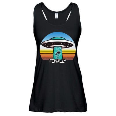 Alien S Abduction Ufo Finally Ladies Essential Flowy Tank