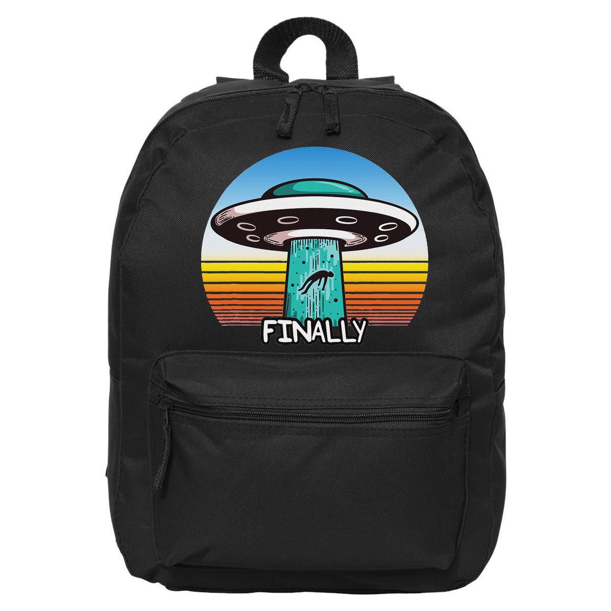 Alien S Abduction Ufo Finally 16 in Basic Backpack