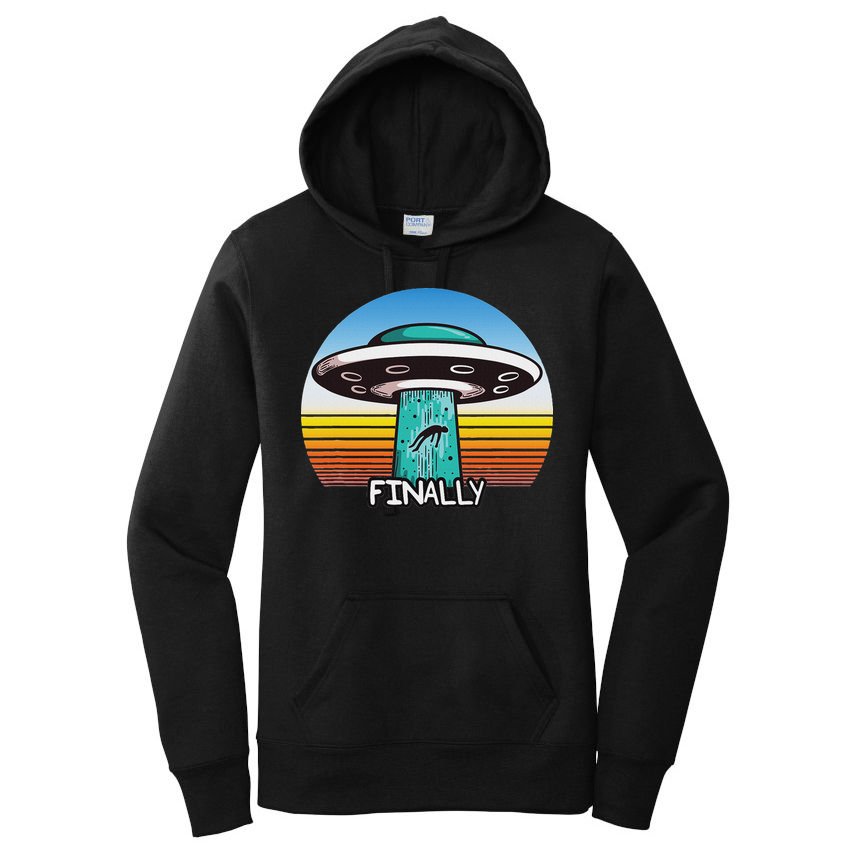 Alien S Abduction Ufo Finally Women's Pullover Hoodie