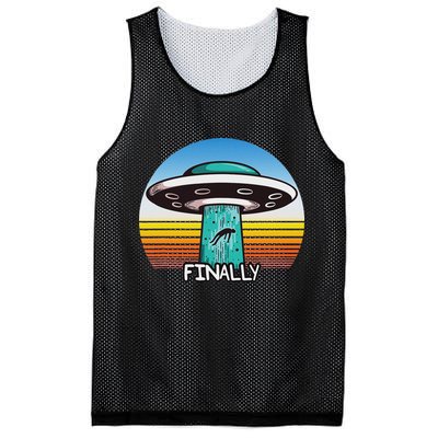 Alien S Abduction Ufo Finally Mesh Reversible Basketball Jersey Tank