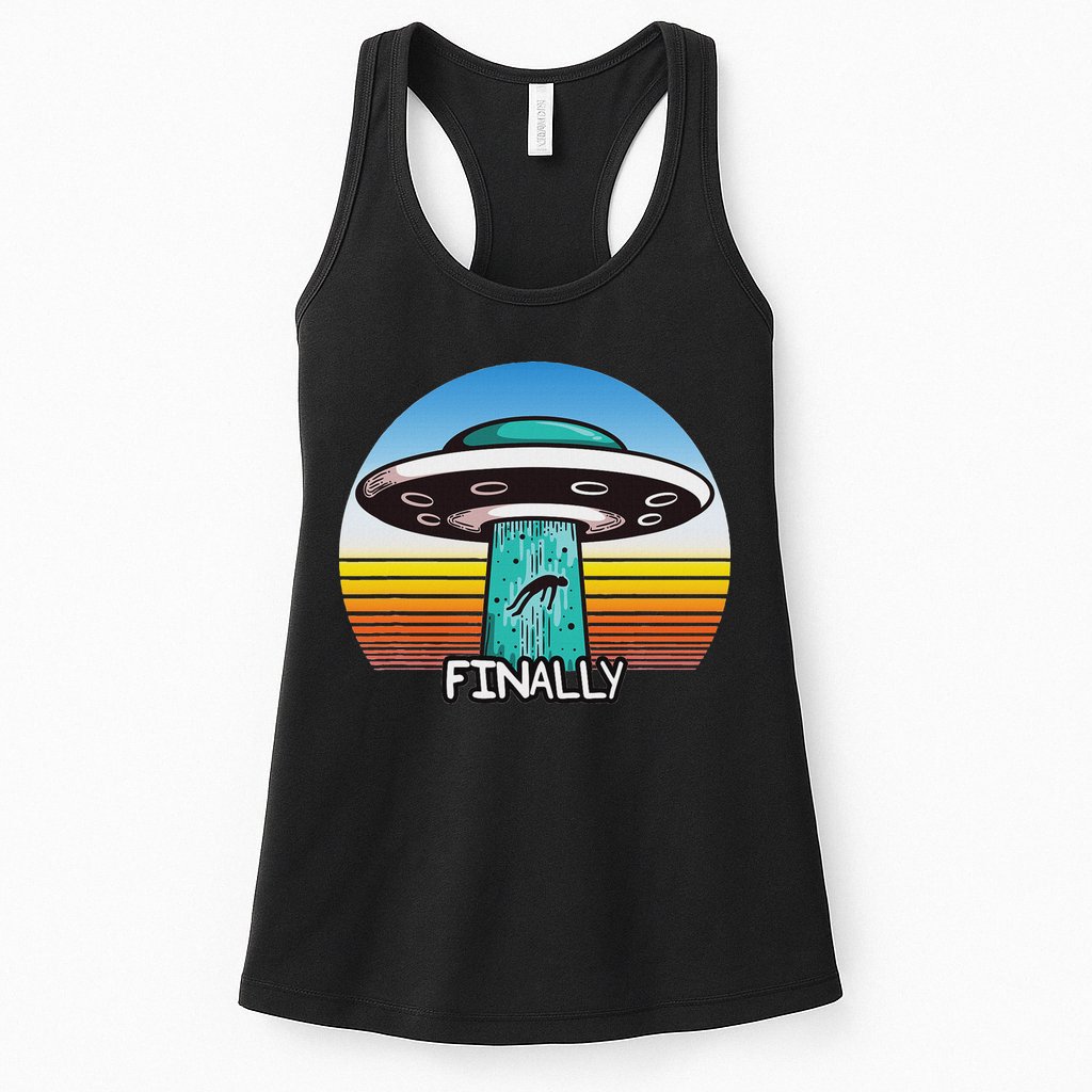 Alien S Abduction Ufo Finally Womens Tank Top