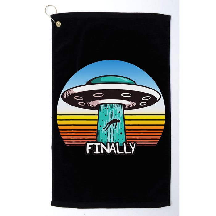 Alien S Abduction Ufo Finally Golf Towel