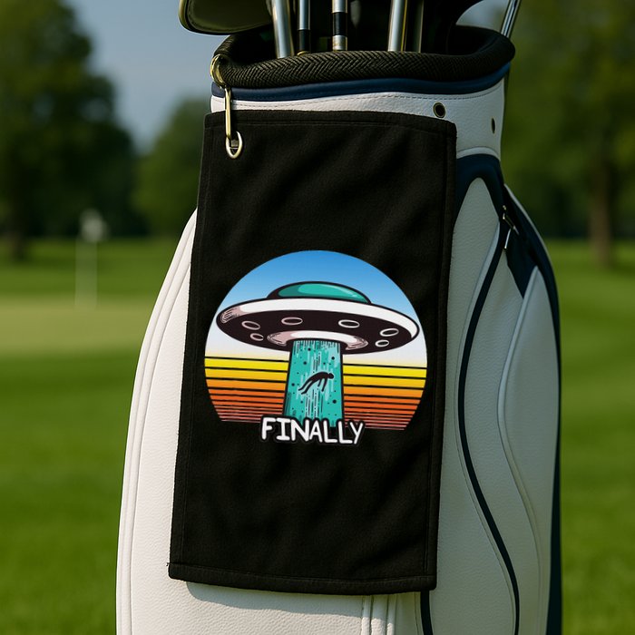 Alien S Abduction Ufo Finally Golf Towel