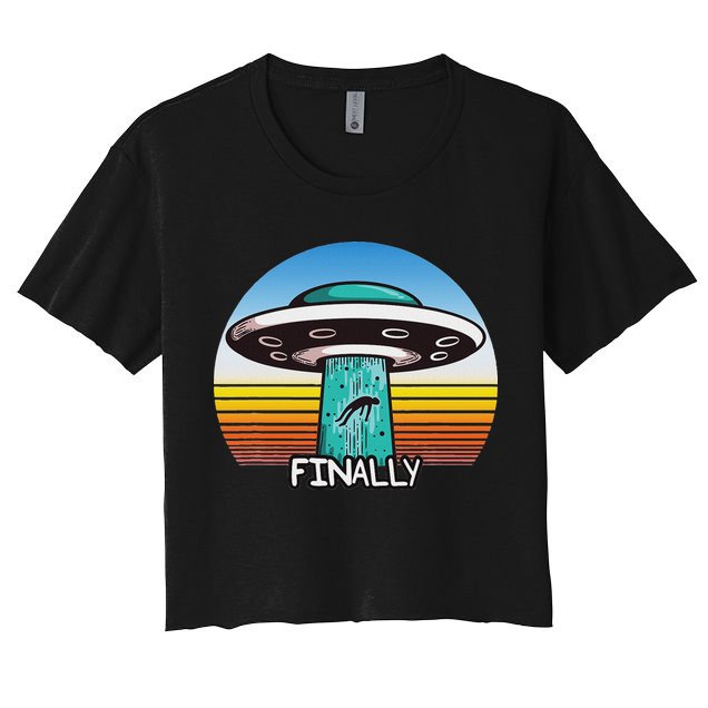 Alien S Abduction Ufo Finally Crop Top