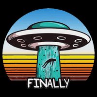 Alien S Abduction Ufo Finally Cropped Pullover Crew