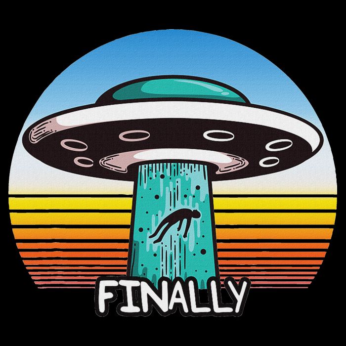 Alien S Abduction Ufo Finally Cropped Pullover Crew