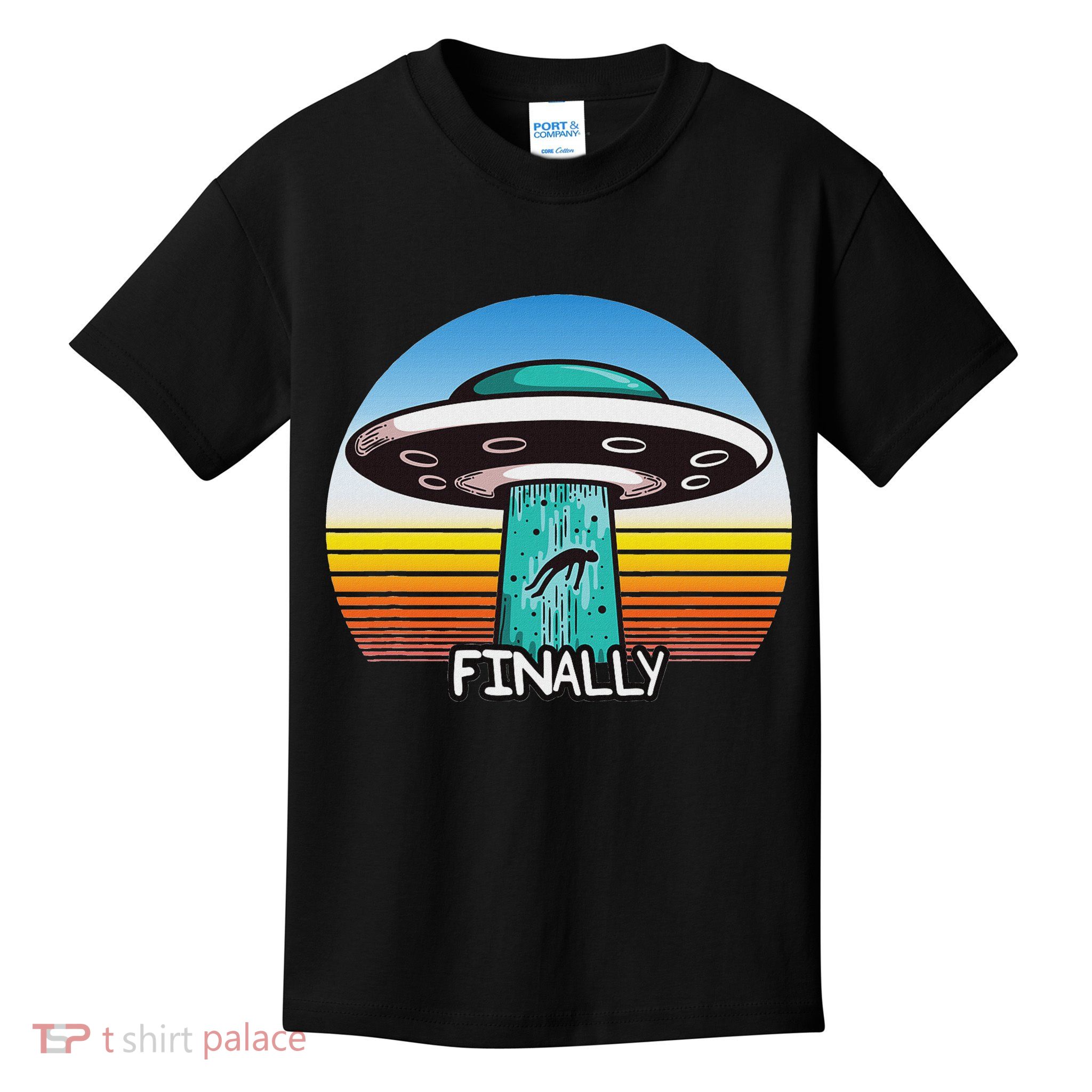 Alien S Abduction Ufo Finally Kids T-Shirt