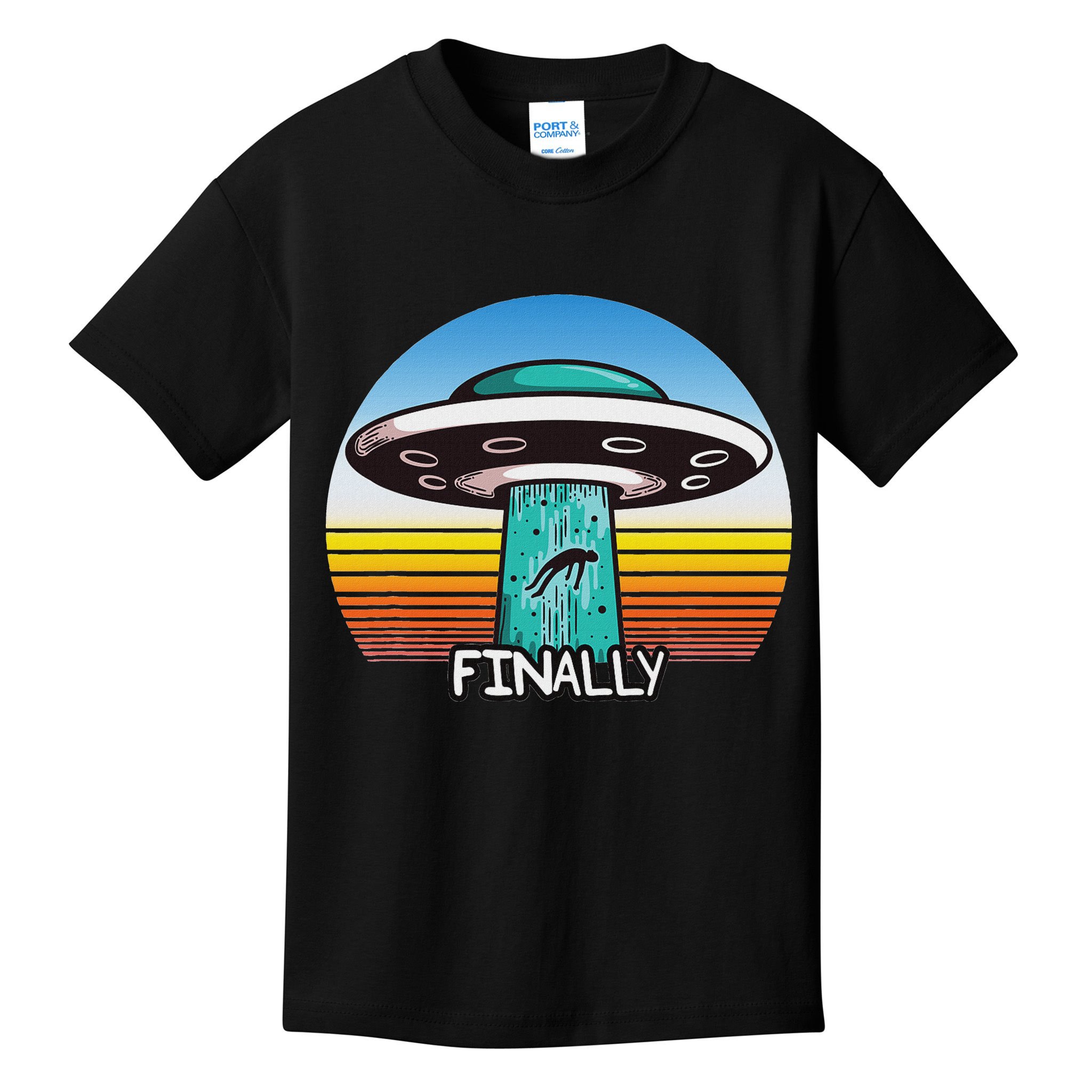 Alien S Abduction Ufo Finally Kids T-Shirt