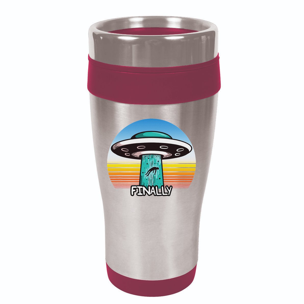 Alien S Abduction Ufo Finally 16oz Travel Tumbler
